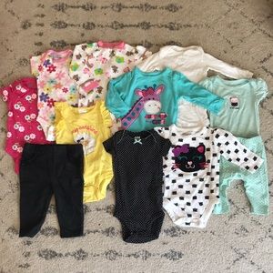 Girls’ 3-6 month clothing (11 pcs total)